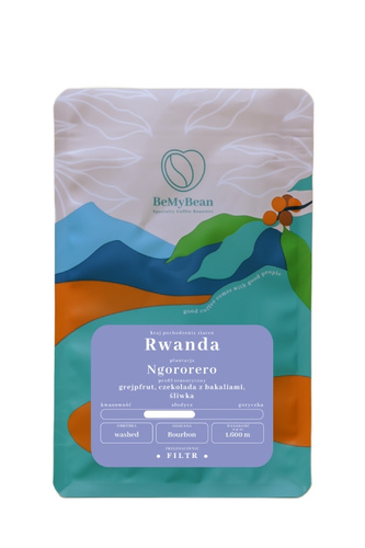 Kawa ziarnista BeMyBean Rwanda Ngororero Filtr 250g - opinie w konesso.pl
