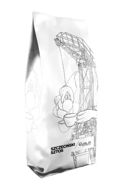 Kawa ziarnista Qualia Szczeciński Sztos 9.0 - Szczecińskie Klimaty 1kg 