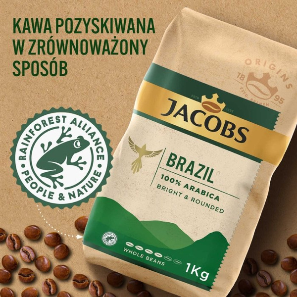 Kawa ziarnista Jacobs Origins Brazil 100% Arabica 1kg - NIEDOSTĘPNY