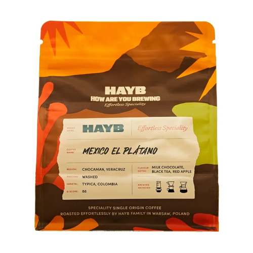 Kawa ziarnista HAYB Mexico El Platano 250g - opinie w konesso.pl