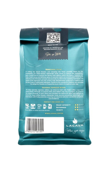 Kawa ziarnista LaCava Decaf Paradox Bezkofeinowa 350g