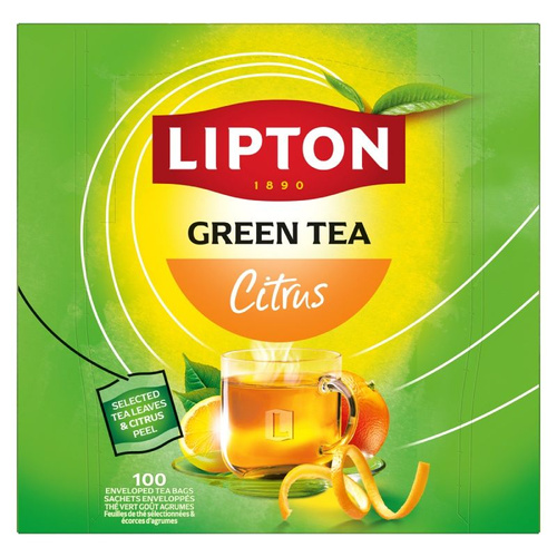Zielona herbata Lipton Classic Green Tea Citrus 100x1,3g