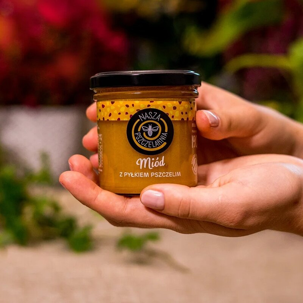 Miód z pyłkiem pszczelim Nasza Pszczelarnia 190g