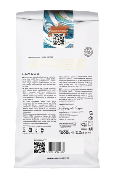 Kawa ziarnista LaCava Ethiopia Sede Filtr 1kg - NIEDOSTĘPNY