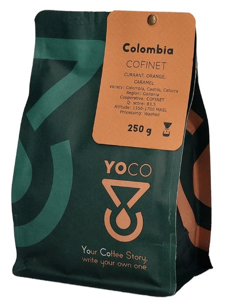 Kawa ziarnista YoCo Coffee Colombia Cofinet FILTR 250g