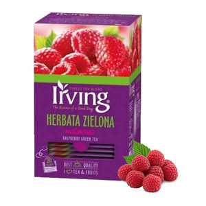 Herbata zielona Malinowa Irving 20x1,5g - opinie w konesso.pl