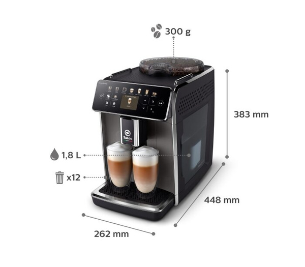 Ekspres do kawy Saeco Gran Aroma SM6582/10 - Ciemny szary + 2KG KAWY GRATIS