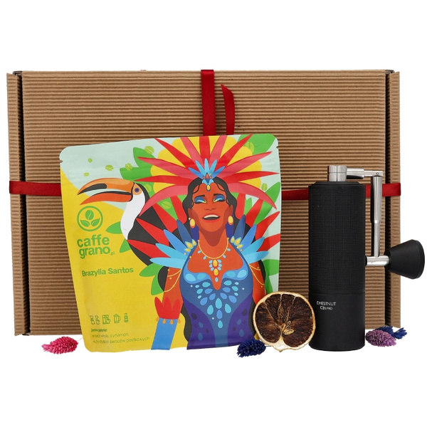 Zestaw prezentowy z młynkiem Timemore Chestnut C3S PRO i kawą ziarnistą