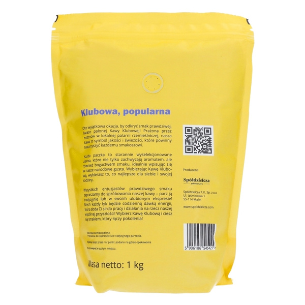 Kawa ziarnista KAWA KLUBOWA Popularna 1kg
