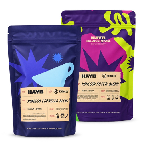 ZESTAW - Kawa ziarnista HAYB Konesso Filter Blend 250g + kawa ziarnista HAYB Konesso Espresso Blend 250g
