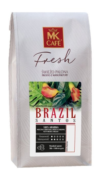Kawa ziarnista MK Cafe Fresh Brazil Santos 2x1kg - NIEDOSTĘPNY