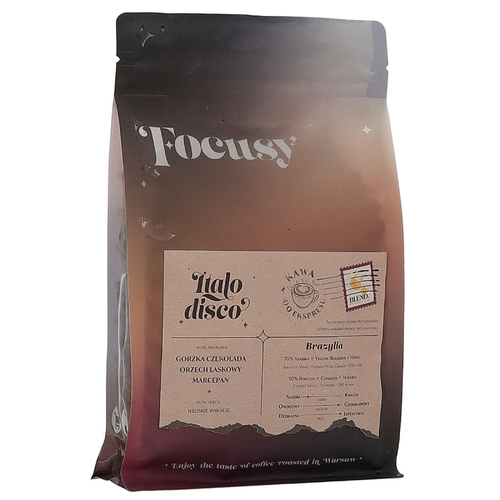 Kawa ziarnista Focusy ItaloDisco - gęste i mocne espresso 250g - opinie w konesso.pl