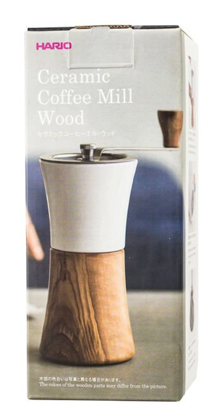 HARIO Ceramic Coffee Mill Olive Wood - ręczny młynek do kawy – NIEDOSTĘPNY