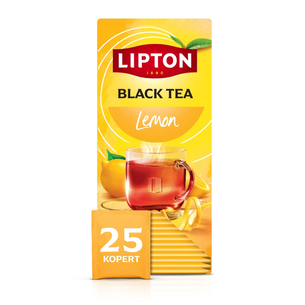 Czarna aromatyzowana herbata Lipton Classic Lemon 25x1,6g