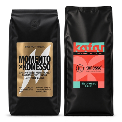ZESTAW - Kafar Espresso Brasil 1kg + Momento Konesso Blend 1kg