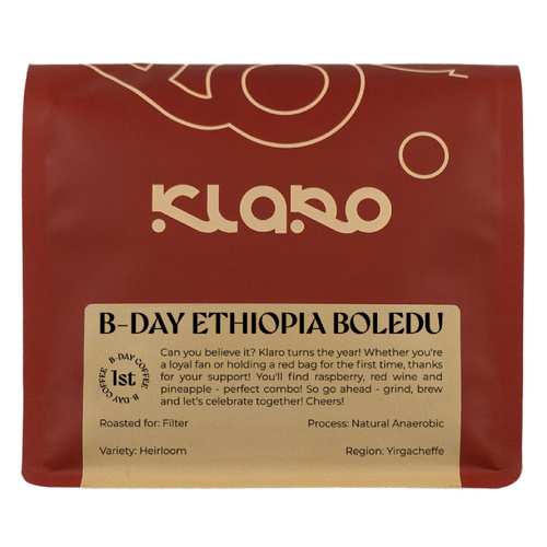 Kawa ziarnista Klaro Ethiopia Boledu B-DAY 200g – NIEDOSTĘPNY