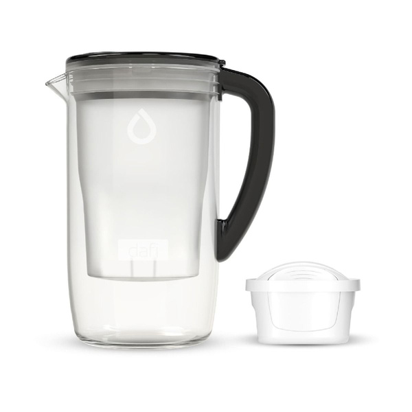 Szklany dzbanek filtrujący wodę Dafi Prisma LED Unimax 2,5 L - Czarny
