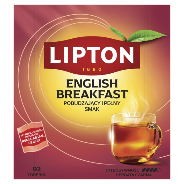 Herbata czarna Lipton English Breakfast 92x2g