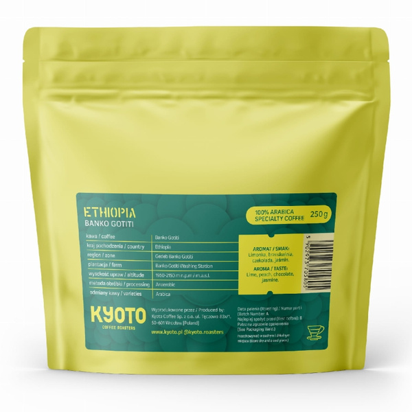 Kawa ziarnista Kyoto Ethiopia Gedeb 250g – NIEDOSTĘPNY