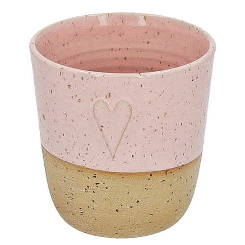 Ceramiczny kubek POTPOTSTUDIO - Heart Pink Rose 200 ml