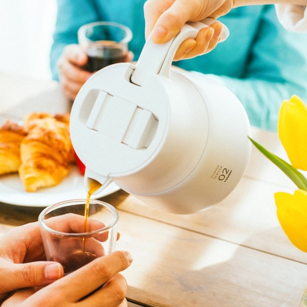 Dzbanek termiczny Hario Insulated Stainless Steel Server V60-02 PLUS Biały - 600 ml - NIEDOSTĘPNY