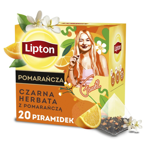 Czarna herbata z pomarańczą Lipton 20 piramidek - Edycja specjalna