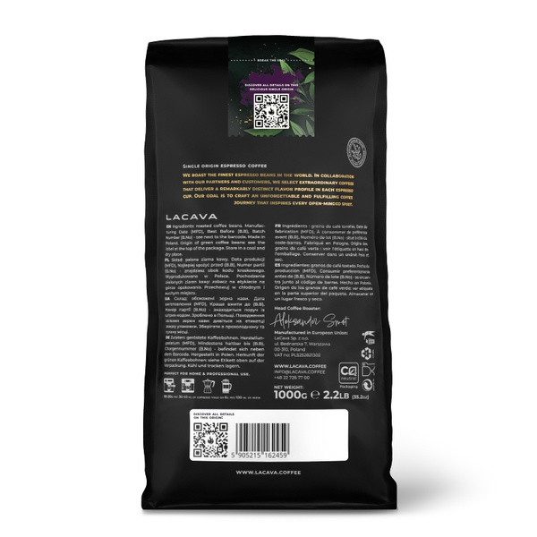Kawa ziarnista LaCava Rwanda Simbi Espresso 1kg – NIEDOSTĘPNY