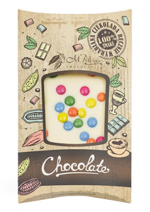 Czekolada biała dla dzieci M.Pelczar Chocolatier z lentylkami 85g