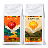 ZESTAW - Kawa ziarnista Trip Coffee Brazylia 1kg + Trip Coffee Kolumbia 1kg
