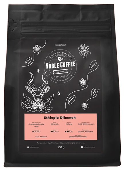 Kawa ziarnista Noble Coffee Ethiopia Djimmah 1kg