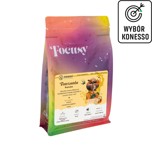 Kawa ziarnista Focusy Tanzania Karatu - Konesso przelew 250g