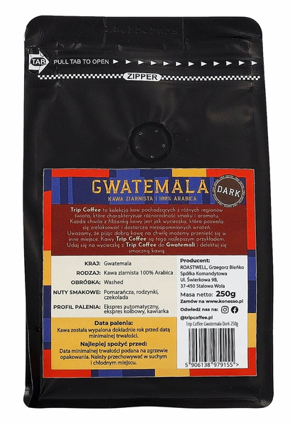 Kawa ziarnista Trip Coffee Gwatemala Dark 250g