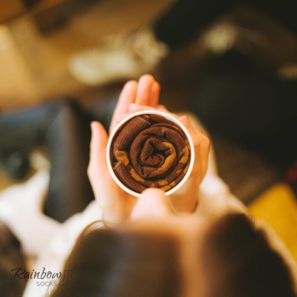 Skarpetki Rainbow Socks - Kawa americano 41-46