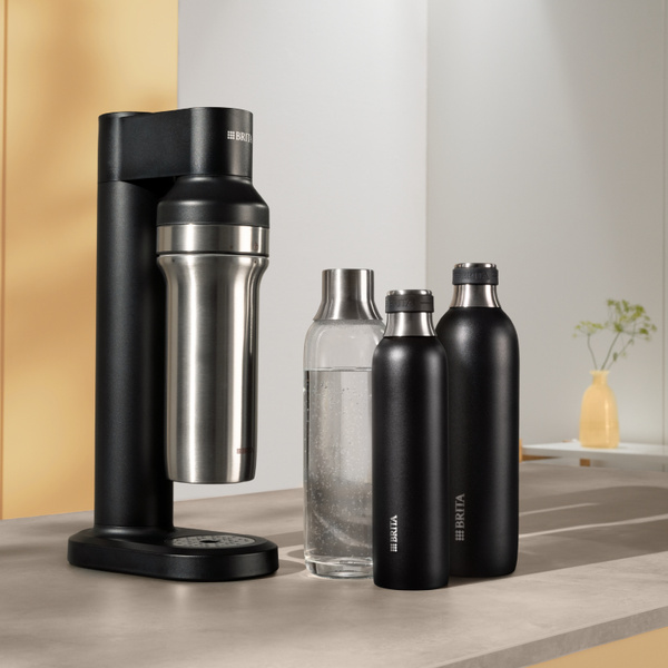 Butelka ze stali nierdzewnej BRITA  sodaTRIO 650ml - Czarna