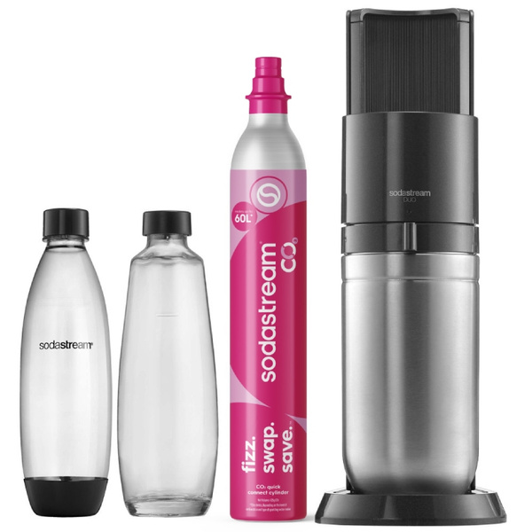 Saturator do wody gazowanej SodaStream Duo - Grafitowy + książka