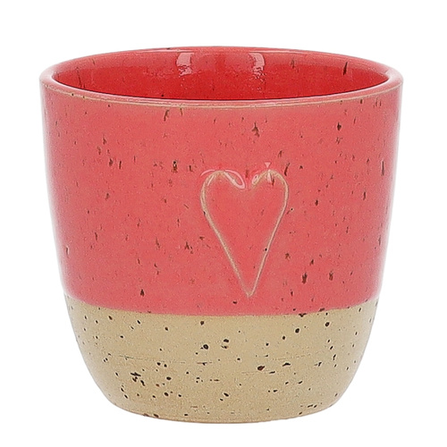 Ceramiczny kubek POTPOTSTUDIO - Heart Pink Rose 200 ml - opinie w konesso.pl