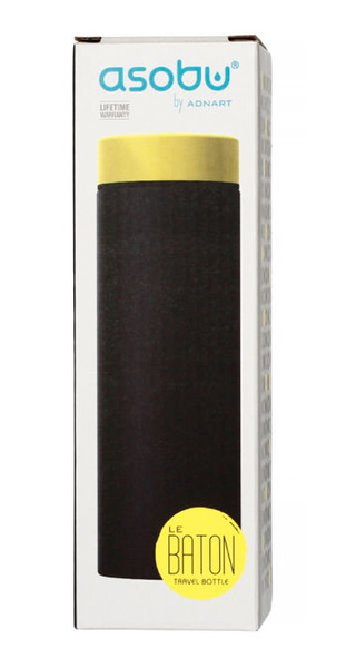 Asobu Le Baton Travel Bottle - czarno-żółta butelka termiczna 500 ml - NIEDOSTĘPNY 