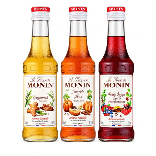Jesienno-zimowy zestaw syropów Monin 3x250 ml