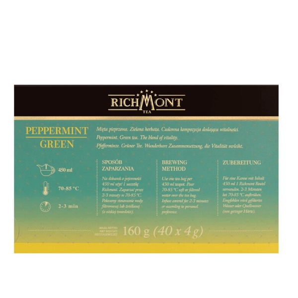 Zielona herbata Richmont Peppermint Green - 40x4g