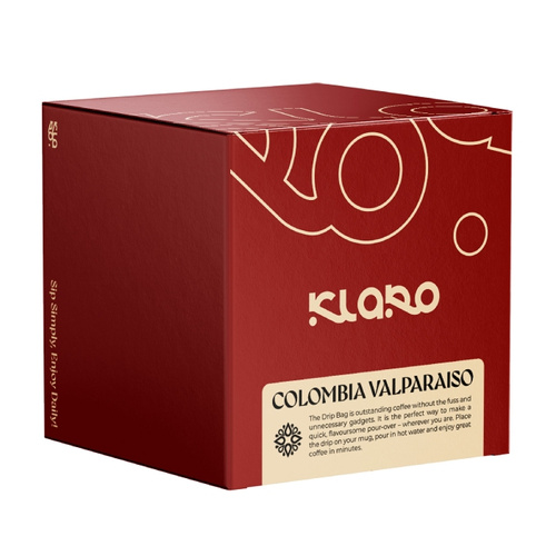 Drip Bag Coffee Klaro Kolumbia Valparaiso 8x11g
