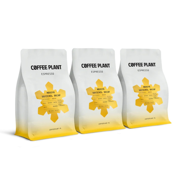 Kawa ziarnista COFFEE PLANT Meksyk Vayichil Decaf Espresso 250g - bezkofeinowa