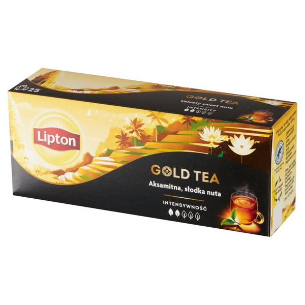 Herbata czarna aromatyzowana Lipton Gold Tea 25x1,5g