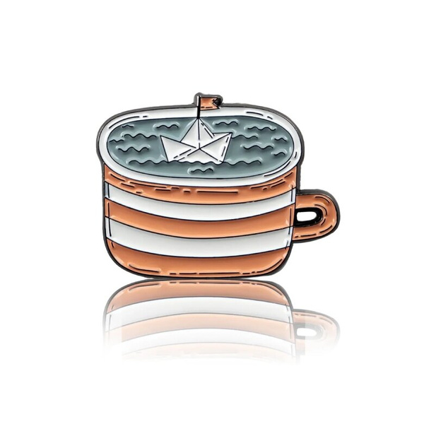 Przypinka - Morze w kubeczku