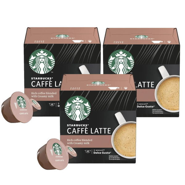 ZESTAW Kapsułki Nescafé Dolce Gusto STARBUCKS® Caffe Latte 3x12 sztuk