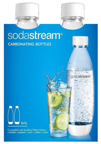 Butelka SodaStream FUSE 2x1L - Biała - NIEDOSTĘPNY 