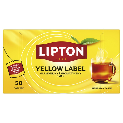 Czarna herbata Lipton Yellow Label 50x2g - opinie w konesso.pl