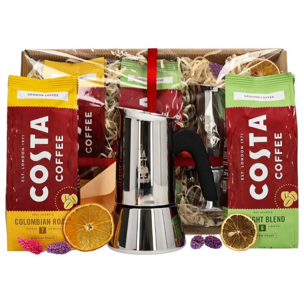 Zestaw prezentowy Costa Coffee® z kawiarką – NIEDOSTĘPNY
