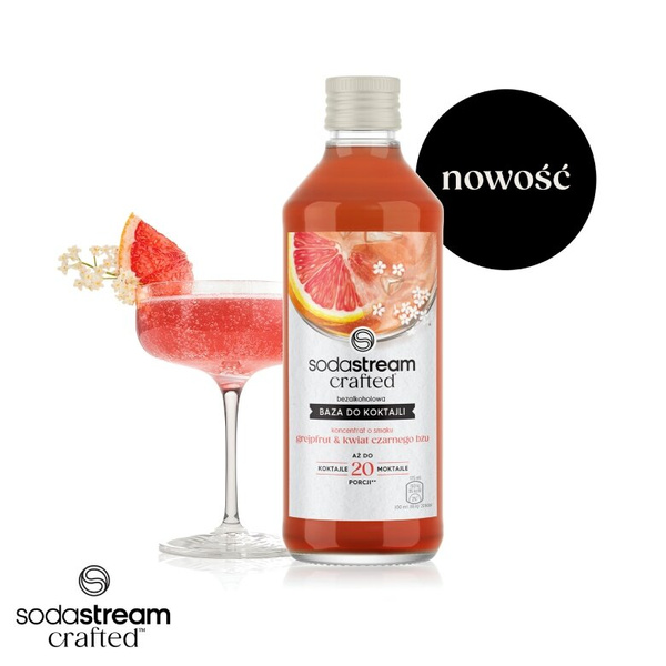 Baza do koktajli SodaStream Crafted Grejpfrut Kwiat Bzu 330 ml – NIEDOSTĘPNY
