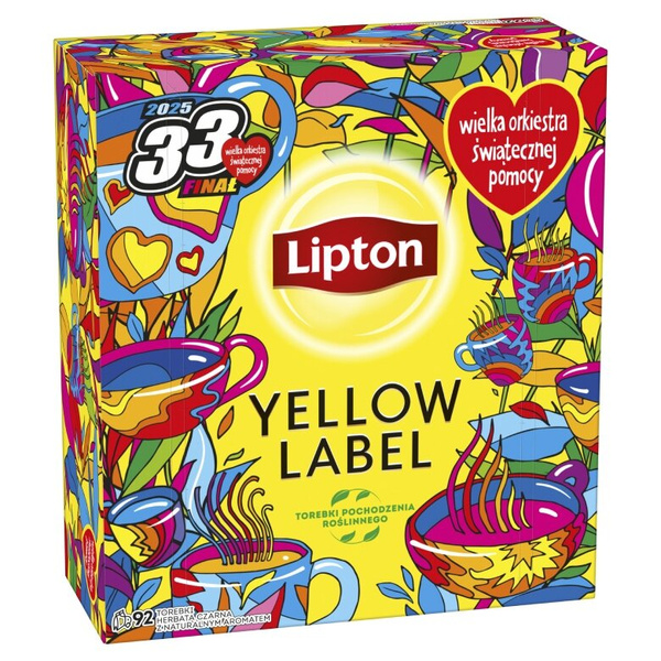 Herbata czarna Lipton Yellow Label 92x2g WOŚP – NIEDOSTĘPNY