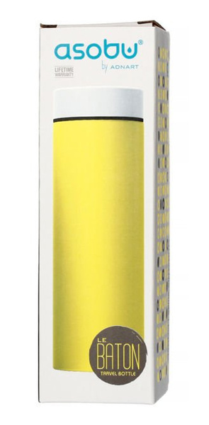 Asobu Le Baton Travel Bottle - żółto-biała butelka termiczna 500 ml - NIEDOSTĘPNY